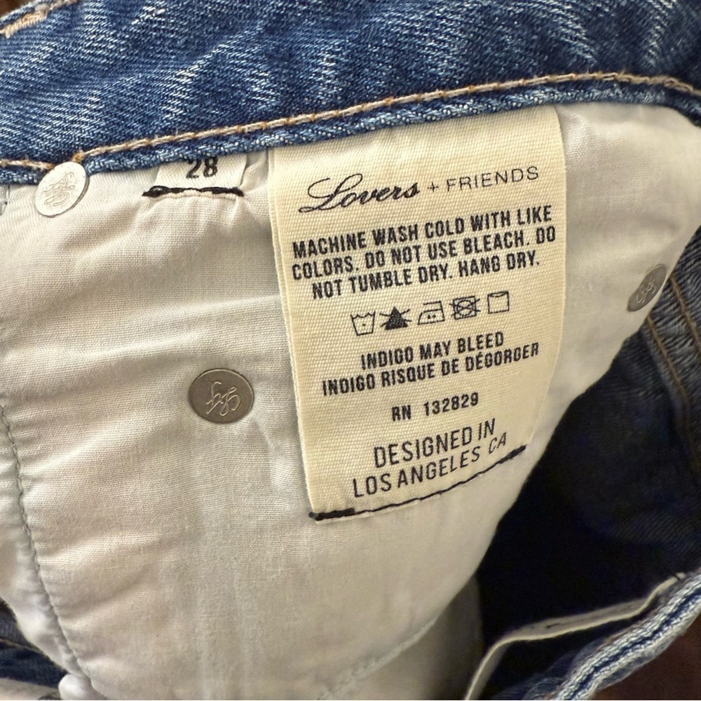 Lovers + Friends The Jack High Waisted Denim Shorts size 28 in Las Palmas - Picture 8 of 12